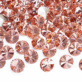 Light Peach Rivoli Shape High Quality Glass Pointed Back Fancy Rhinestones WholesaleRhinestone